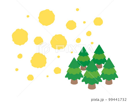 花粉 杉の木 イメージ素材 ベクターイラスト 99441732