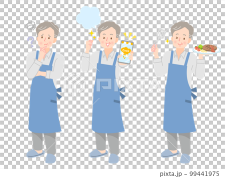 献立に悩んでいたシニア男性がスマホアプリで悩みが解消 99441975