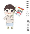 こいのぼりを持った子供 99443653