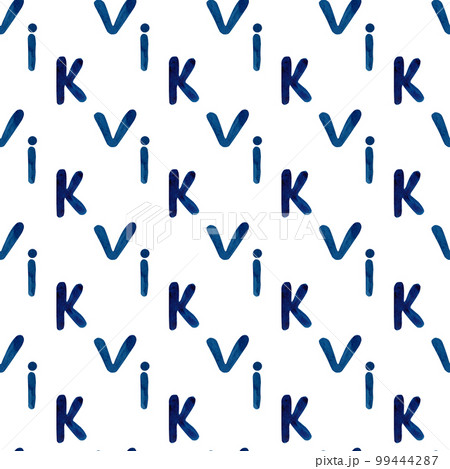 English letters K, L, I. Seamless watercolor pattern of blue letters in a chaotic pattern for your design English letters K, L, I. Seamless watercolor pattern of blue letters in a chaotic pattern for your design 99444287