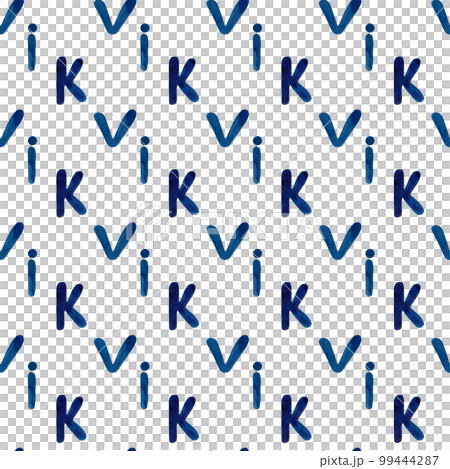English letters K, L, I. Seamless watercolor pattern of blue letters in a chaotic pattern for your design English letters K, L, I. Seamless watercolor pattern of blue letters in a chaotic pattern for your design 99444287
