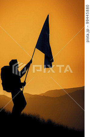 silhouette of man climbing to the top silhouette of man climbing to the top 99445880