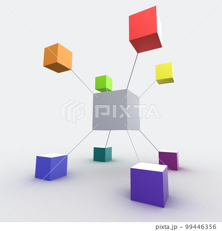 Colorful cubes 3D 99446356