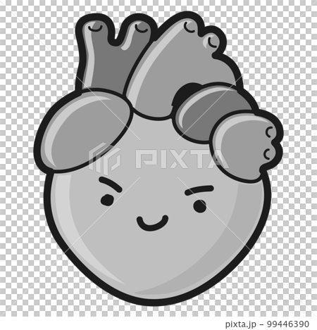 可愛的心形(黑色和白色) 可愛的心形(黑色和白色) 99446390