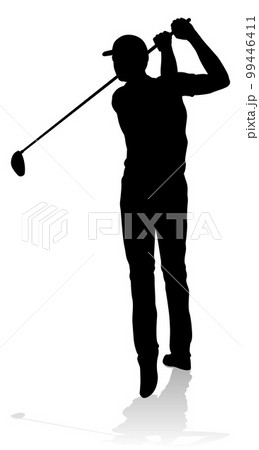 Golfer Golf Sports Person Silhouette 99446411