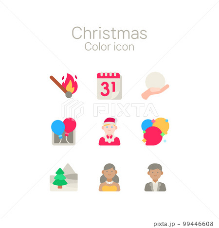 Christmas and winter vector icon set Christmas and winter vector icon set 99446608