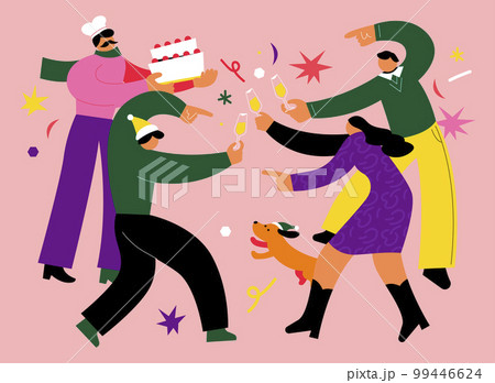happy people enjoying Christmas 99446624