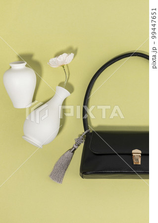 collection of korean traditional objects_a bag decorated with pottery and Norigae collection of korean traditional objects_a bag decorated with pottery and Norigae 99447651
