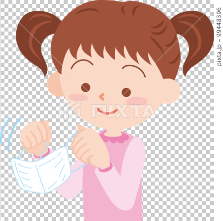 マスクを外す_女の子 99448396