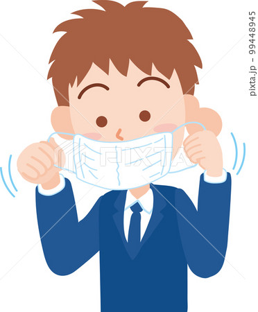マスクをつける_男子学生 99448945