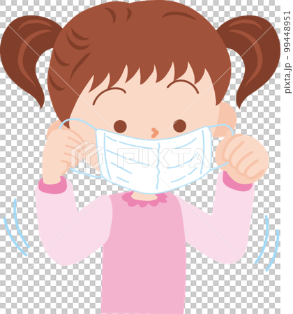 マスクをつける_女の子 99448951