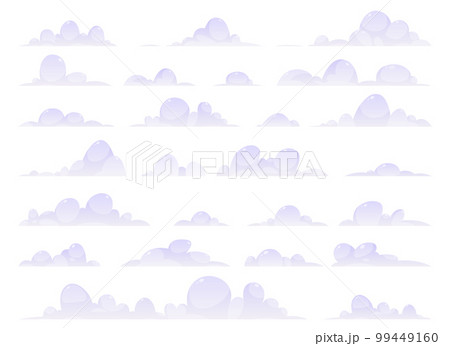 rtoon clouds collection vector illustration isolated on white background 99449160