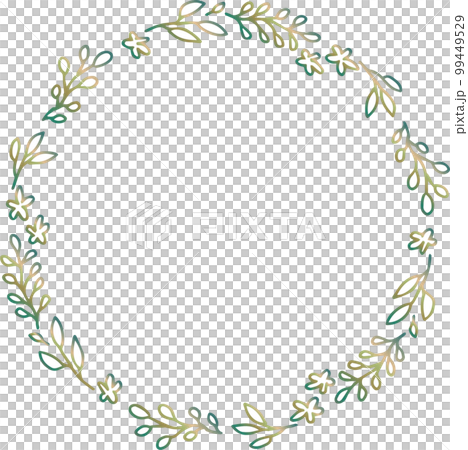 手描きの葉っぱのフレーム  99449529
