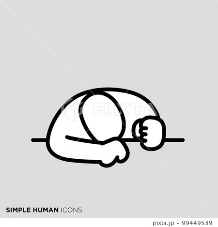 シンプルな人間のアイコンシリーズ　「悔しがる人」 99449539