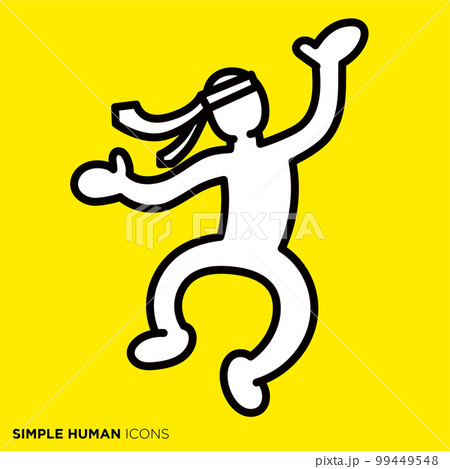 シンプルな人間のアイコンシリーズ　「酔っ払い」 99449548