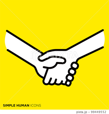 シンプルなハンドサイン 「握手」 シンプルなハンドサイン 「握手」 99449552