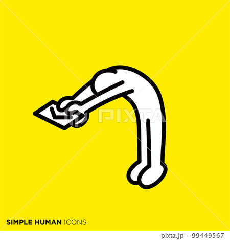 シンプルな人間のアイコンシリーズ　「告白」 99449567