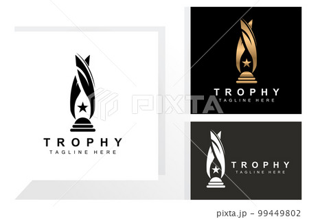 Trophy Logo Design, Award Winner Championship Trophy Vector, Success Brand 99449802