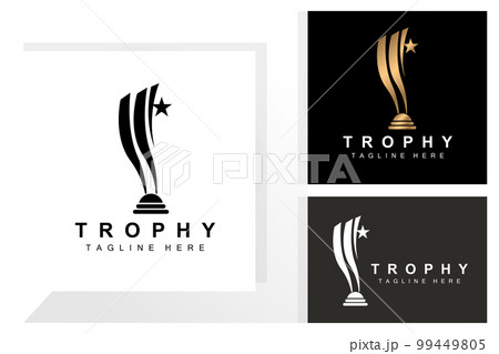 Trophy Logo Design, Award Winner Championship Trophy Vector, Success Brand 99449805