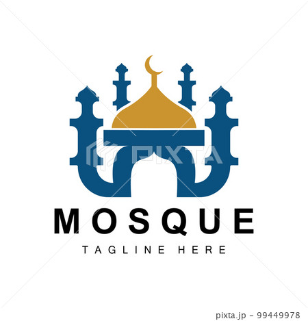 Mosque Logo, Islamic Worship Design, Eid Al Fitr Mosque Building Vector Icon Template, Ramadan, Eid Al Adha Mosque Logo, Islamic Worship Design, Eid Al Fitr Mosque Building Vector Icon Template, Ramadan, Eid Al Adha 99449978