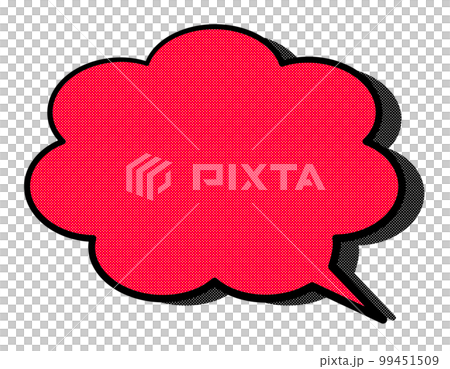 A balloon with a red dot pattern and a fluffy shadow A balloon with a red dot pattern and a fluffy shadow 99451509