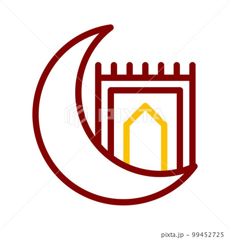 ramadan icon set duocolor red yellow style illustration vector element and symbol perfect. ramadan icon set duocolor red yellow style illustration vector element and symbol perfect. 99452725