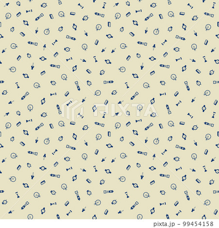 Time hand drawn Seamless Pattern Background 99454158