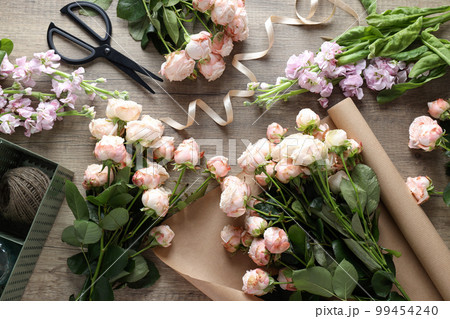 Concept of floral shop, delivery and florist 99454240