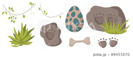 Dinosaur footprint tracks. Illustrations paw, claw predator. Dinosaur footprint perfect for textile, wrap and wallpaper and design. 99455070