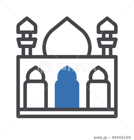 ramadan icon set duotone grey blue style illustration vector element and symbol perfect. 99456109