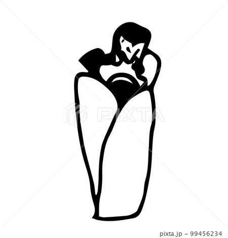 Vector illustration of shawarma on a white Vector illustration of shawarma on a white 99456234
