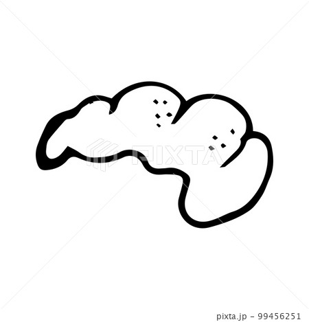 Vector illustration of a croissant bun on 99456251