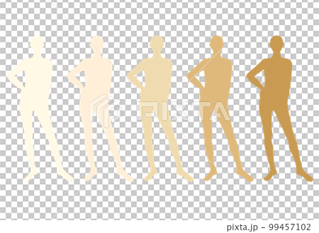 肌色比較イラスト　マネキン 99457102