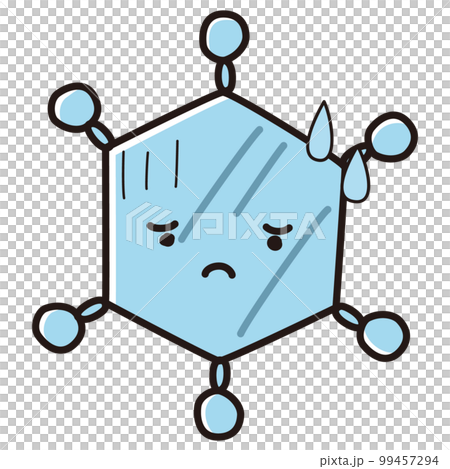 困った顔のコロナワクチンの抗体イメージキャラクター 困った顔のコロナワクチンの抗体イメージキャラクター 99457294