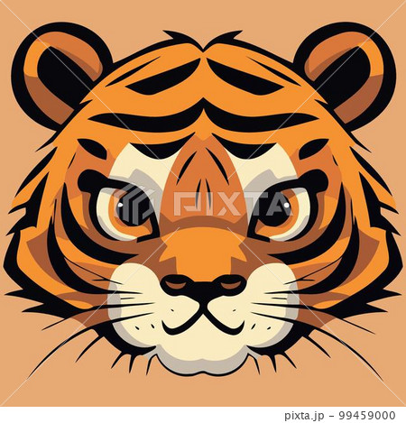 common tiger feline mammal animal face 99459000
