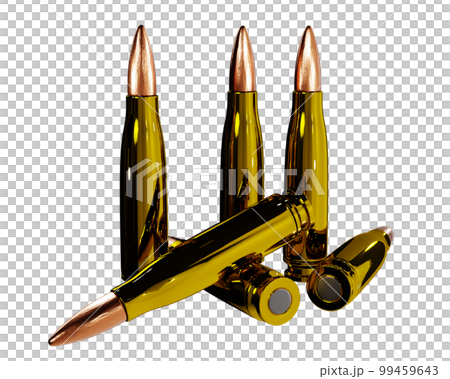 Bullet with transparent background 3d rendering Bullet with transparent background 3d rendering 99459643