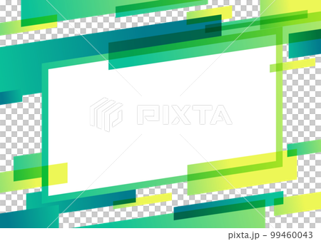 緑色の幾何学パターンのフレーム素材 緑色の幾何学パターンのフレーム素材 99460043