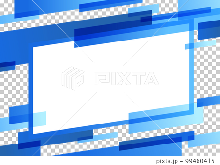 青いフレームのデザイン素材 青いフレームのデザイン素材 99460415