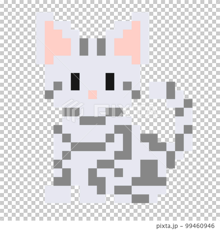American shorthair cat rough dot illustration American shorthair cat rough dot illustration 99460946