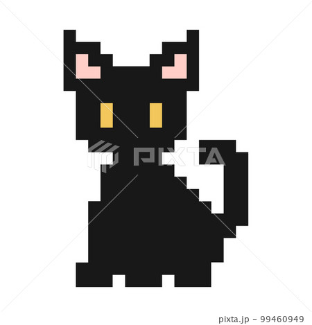 ボンベイ猫の粗めドットイラスト 99460949