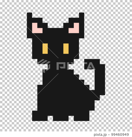 ボンベイ猫の粗めドットイラスト 99460949