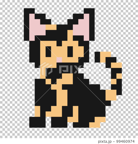 Rough dot illustration of rusty cat 99460974