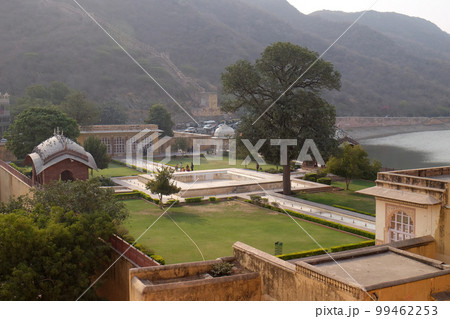 Beautiful gardens in Amber Fort, Jaipur, Rajasthan, India 99462253