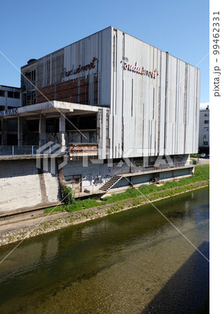 Destroyed house as a result of the war for independence in Pakrac, Croatia 99462331