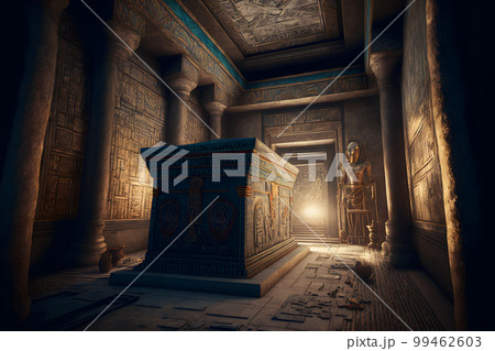 Interior of sacred tombs in pyramids from Giza, Egypt. Neural network AI generated art Interior of sacred tombs in pyramids from Giza, Egypt. Neural network AI generated art 99462603