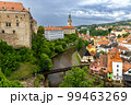 Historic town of Cesky Krumlov on the Vltava River, Bohemia, Czech Republic 99463269