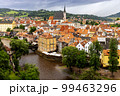 Historic town of Cesky Krumlov on the Vltava River, Bohemia, Czech Republic 99463296