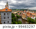 Historic town of Cesky Krumlov on the Vltava River, Bohemia, Czech Republic 99463297