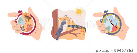 Climate change weather global greenhouse warming risks metaphor concept. Save planet 99467862