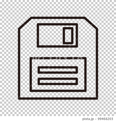 線画ビジネスアイコン　フロッピー 99468203